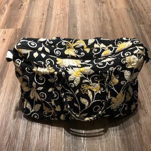 Vera Bradley Yellow Bird Duffel Black Yellow White